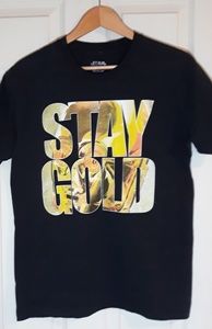 Starwars C3-PO Stay Gold Black T Shirt Size L